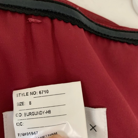 After Six Burgundy Bridesmaid Dress - Picture 2 of 5